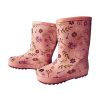 Bambini maximo | Gummistiefel "Blumen" Ao Print, Gepatcht, Reflekt 3M, Winterfutter Lachsrosa