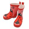 Mini maximo | Gummistiefel "Marienkafer" Jerseyfutter, Reflekt 3M Teaberry