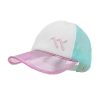 Bambini maximo | Berretto Da Ragazza Per Bambini, Hinten Mit Netz Snap-Back Verschlus Wollweis/Hellazur