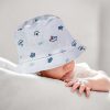 Bambino maximo | Baby-Hutchen, "Maritim" Ohrenklappen, Jerseyeinsatz, Bindeband