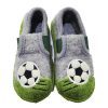 Bambino maximo | Schuhe Fusball, Elastikband Anti-Rutsch-Sohle Graumeliert/Gras