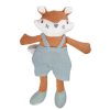 Bambino maximo | Puppe, Fuchs Mit Hose Musselistoff, Gestrick Marrone Bombay/Blu Fumo