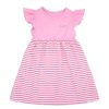 Mini maximo | Mini Girl-Kleid, Streifen Webstoff Bedruckt Mandelblute/Rosa Nelke-Str.