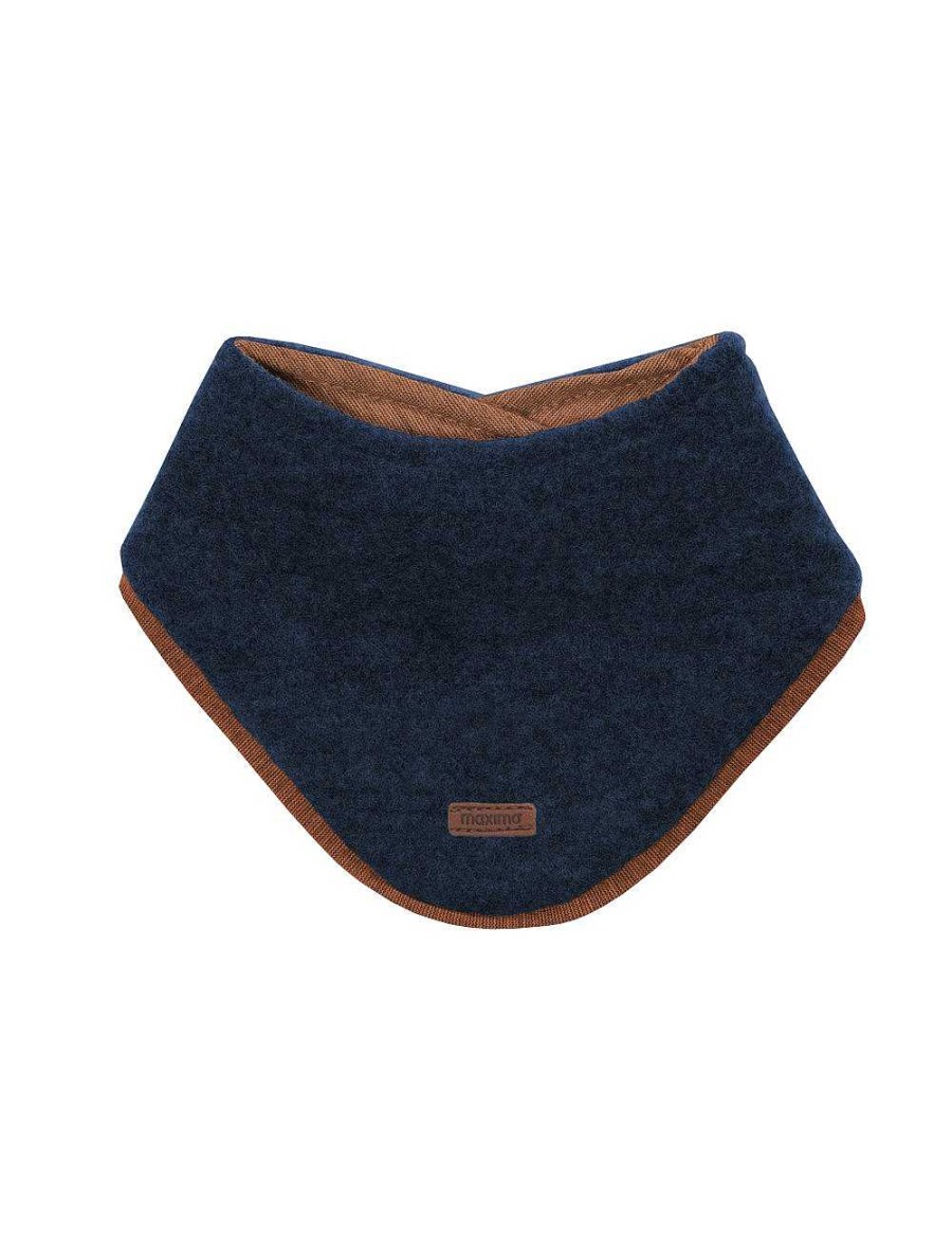 Bambino maximo | Ottiene Baby-Tuch, Wollfleece Kbt Futter Jersey Kba Navymeliert/Indigomeliert