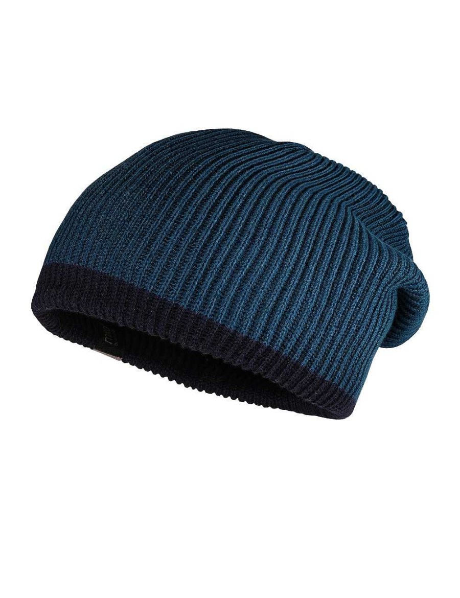 Bambini maximo | Bambini Boy-Wendebeanie Rippen Dunkelmarine/Blu Marinaio