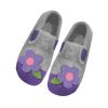 Bambino maximo | Schuhe Blume, Elastikband Anti-Rutsch-Sohle Graumeliert/Viole