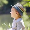 Mini maximo | Mini Boy-Trilby, Streifen Dunkelmarine/Multicolore